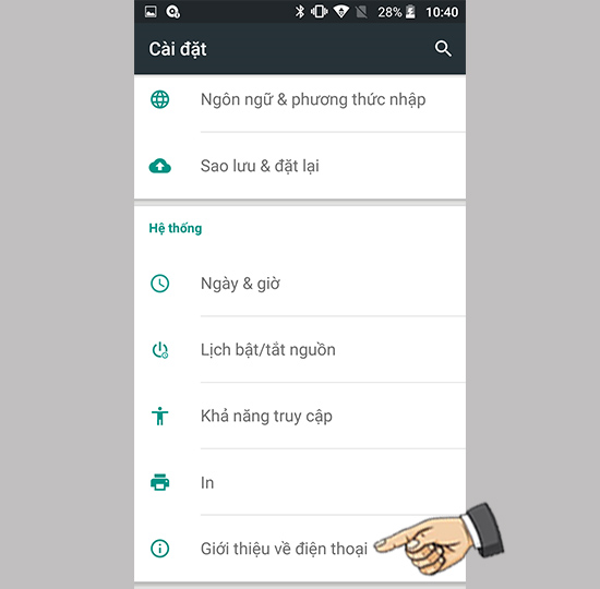 Vào giới thiệu